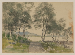 View of a Lake through Trees – Harbour at Brantwood (?)