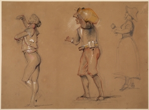 Studies of Spanish Figures – Male Dancer, Male Water-Carrier, Young Woman Playing Castanets