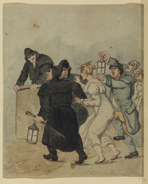 Arrest of a Woman at Night