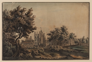 Landscape with View of Medieval or Manorial House