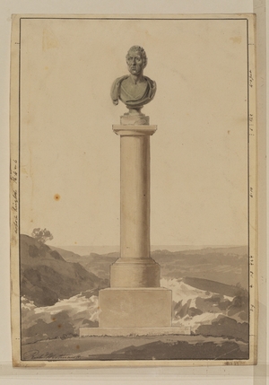 Design for a Monument – Column Surmounted by a Bust