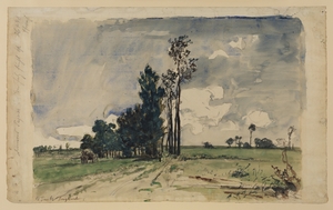 Landscape with a Road Leading to a Copse of Trees