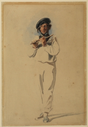 Man Playing a Flute
