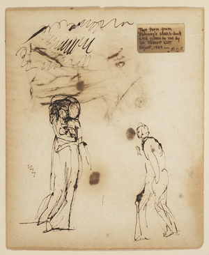 Two Figures Standing Close to Each Other (recto)