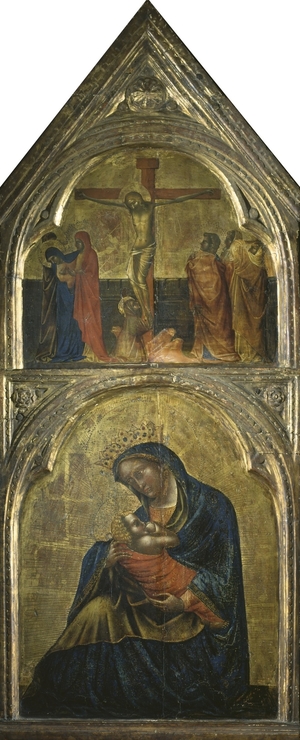 Virgin and Child with a Crucifixion