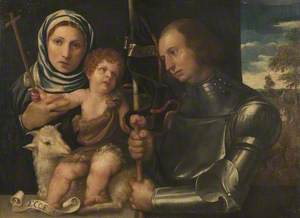 Infant Saint John with a Female Saint and a Warrior Saint