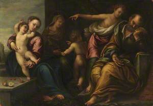 Virgin and Child with the Infant Saint John, Saint Elizabeth, and the Annunciation to Joseph