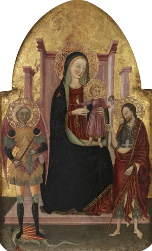 Virgin and Child Enthroned with Saint Michael and Saint John the Baptist