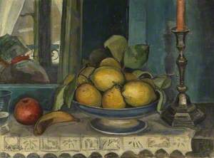 Still Life with Fruit and Candlestick