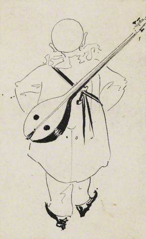 Pierrot with Mandolin
