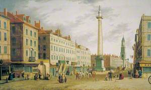 The Monument from Gracechurch Street, London