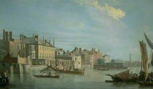 The Thames with Montagu House, from near Westminster Bridge, London