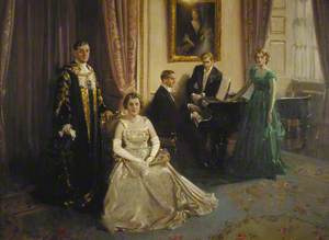 Sir Cuthbert and Lady Ackroyd and Their Family in the Mansion House, London