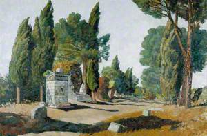 View of the Appian Way, Rome, Italy