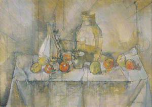Still Life with Bottles and Fruit