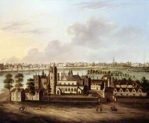 Lambeth Palace with a Distant View of Westminster and The Strand, London