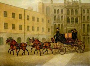 The Dress Chariot of Sheriff of the City of London in the Courtyard of the Guildhall, London