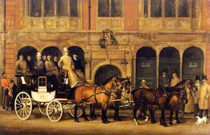 James Selby's Brighton Coach Outside the 'New White Horse Cellar', Piccadilly, London
