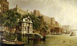 York Watergate and the Adelphi from the River, London