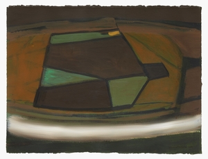 Brown, Green and Ochre with White Line (Orkney)