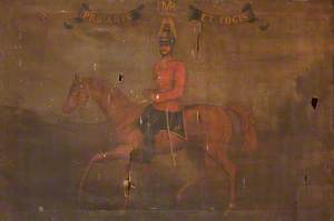 Portrait of a Fife Mounted Rifle Volunteer on Horseback