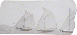 Three Sailing Boats in a Line