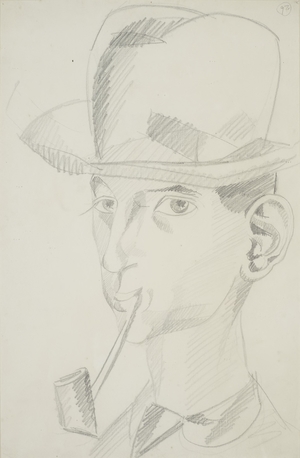 Self-Portrait with a Pipe (1)