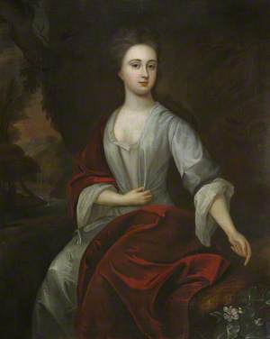 Portrait of a Lady of the Ramsden Family, in front of a Landscape
