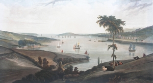 View of the Town and Harbour of Falmouth and Pendennis Castle
