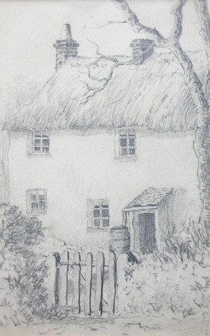 Thatched Cottage with Gate