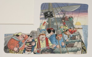 An Illustration for 'Captain Pugwash and the Ghost Ship'