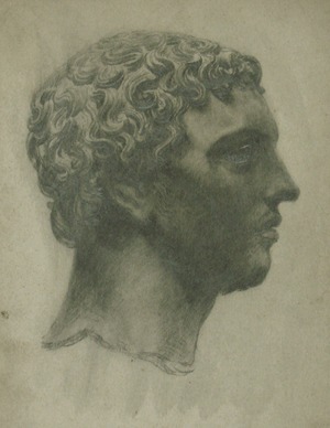Study of an Antique Cast of a Man with a Beard