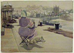 Laura Knight Painting in St Ives