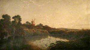Landscape with Windmill and River