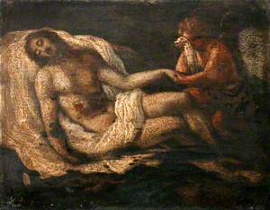 An Angel Lamenting over the Dead Christ
