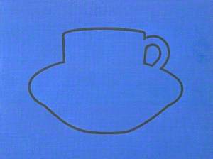 Cobalt Blue Teacup and Saucer
