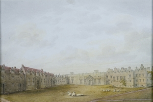 Bolsover Castle; Riding School and Terrace Range from the East