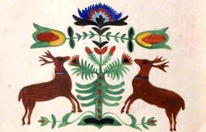Folk Painting with Deer