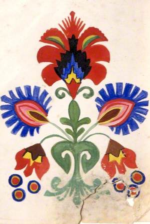 Folk Painting with Flowers