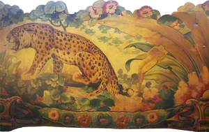Jungle Scene with a Leopard