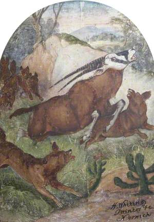 Hatwell's 'Gallopers': Wild Dogs Attacking Antelope