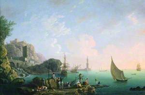 Italian Port Scene, Sunrise