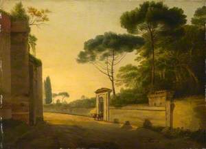 Roadside Scene in Rome (The Ancient Wall between Porta Salaria and Porta Pinciana, Rome)