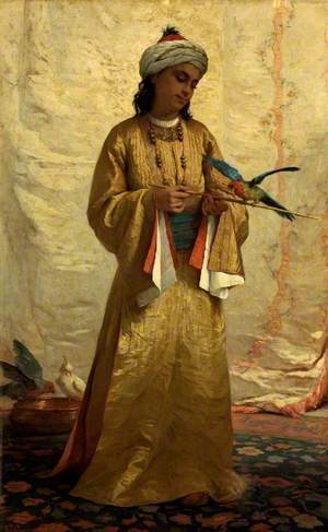 A Moorish Girl with a Parakeet
