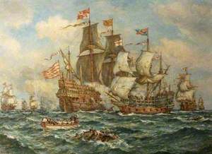 The Heroic Action of HMS 'Revenge' against the Spanish Fleet, 1591