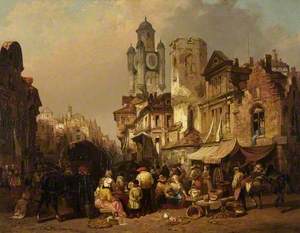 Market Scene, Bergues, France