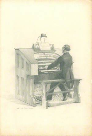 Man Playing a Wurlitzer Theatre Organ