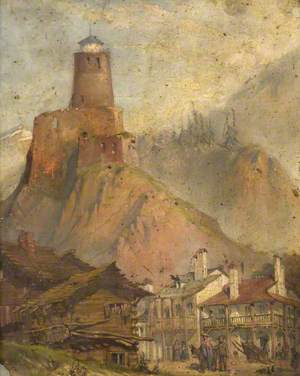 Mountain Scene with a Castle