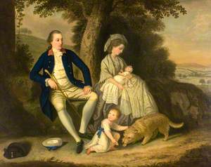 Charles Watson, Esq. (1740–1804) and His Wife, Margaret Carnegie (1756–1793), with Two of Their Children, James (1781–1823) and Anne (1782–1800), in a Landscape