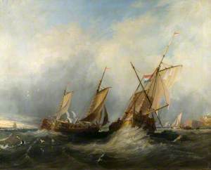 Dutch Shipping Vessels Taking the Brill